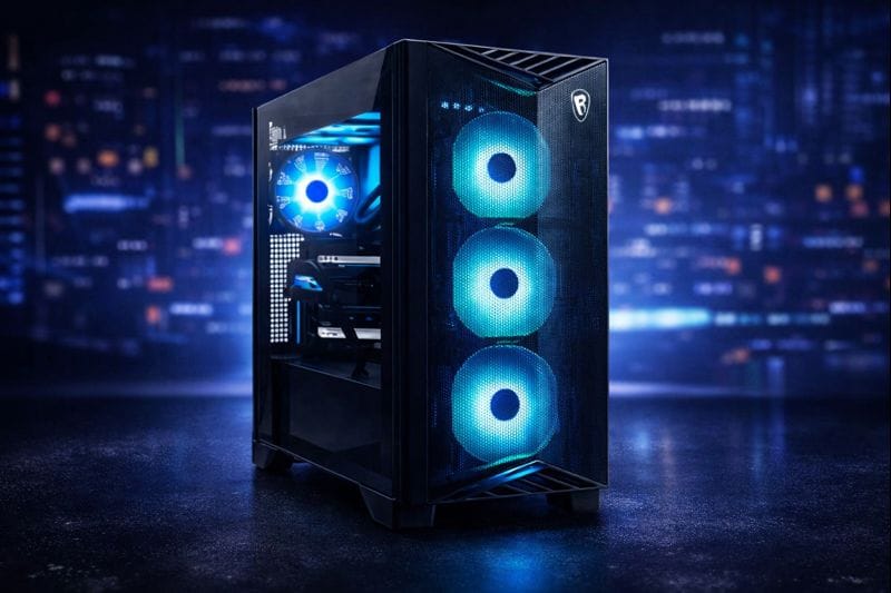 Gaming Dojo PC tower with RGB lighting